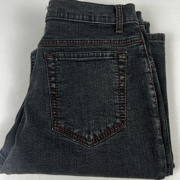 Giorgio Of Palm Beach Jeans Women’s 4 Gray Denim Thick Brown Stitching Bootcut - Picture 16 of 16